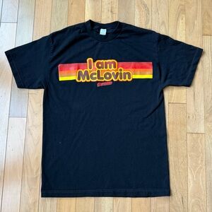 VTG Superbad I Am McLovin T Shirt Size Large Movie Promo Black Tee